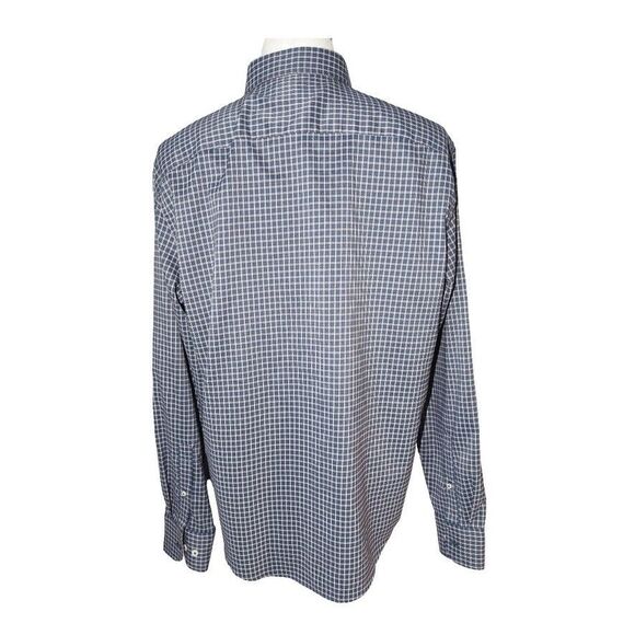 UNTUCKit Blue Plaid Button-Up Shirt Size XL Classic Smart Casual Preppy - Picture 3 of 5